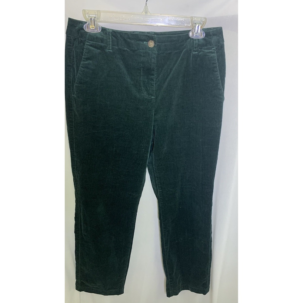 Women's Size 6‎ Vintage Emerald Green Corduroy Pendleton Holiday Cotton Pants